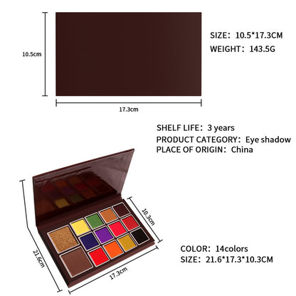 14-color Eyeshadow Pearly Matte Eyeshadow Palette