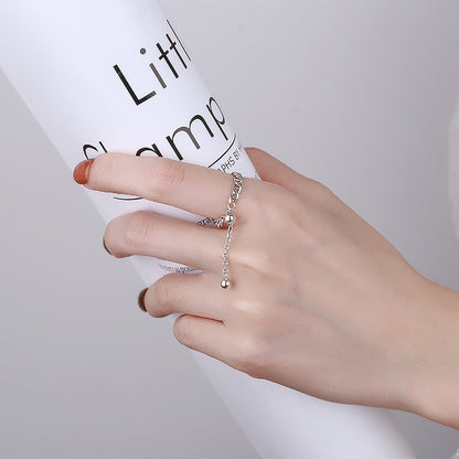 Small Pig Nose Tassel Chain Adjustable Ring
