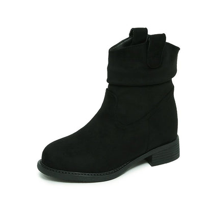 Suede Slimming Chunky-heel Fashion Ankle Boots For Women