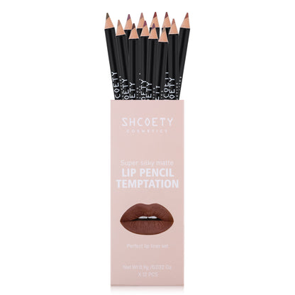 12 Color Matte Lipstick Lip Liner Suit