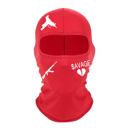 Outdoor Cycling Windproof Sun-proof And Breathable Neck Protection Heat Transfer Patch Printed Ice Silk Headgear