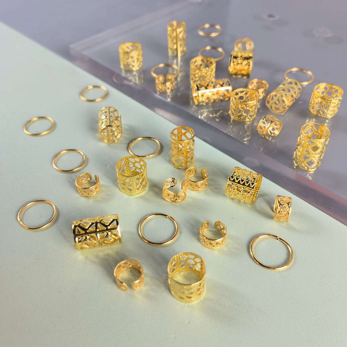 80 Metal Hair Rings DIY Dirty Braid Buckle Rings