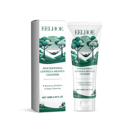 EELHOE Pine Soothing Centella Asiatica Cleanser, Deep Clear Pores Soft Moisturizing Skin Moisturizing Non-Tight Cleanser