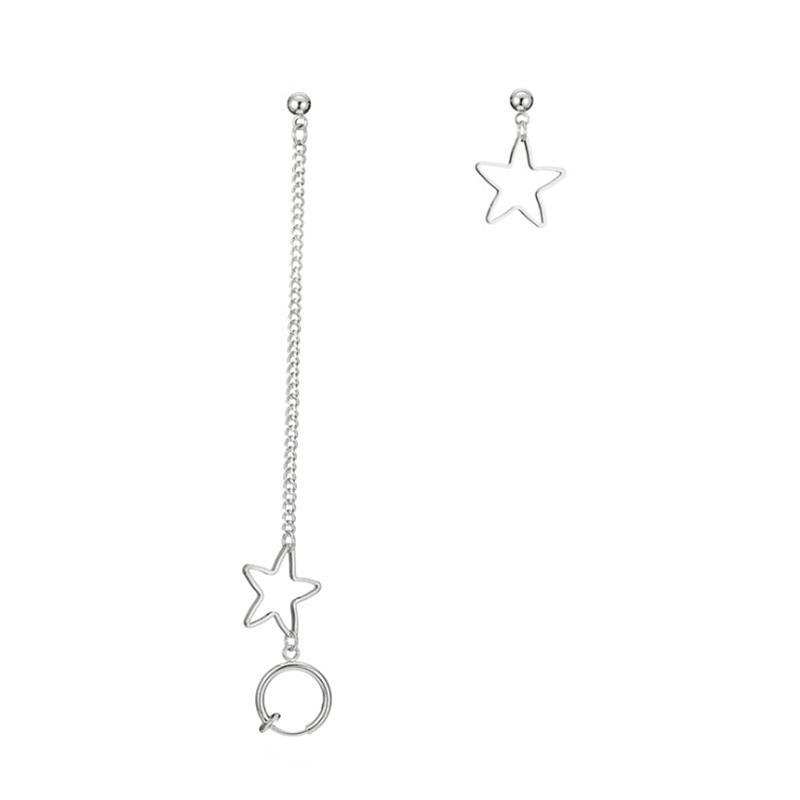One-piece Ear Bone Clip Asymmetric Earrings