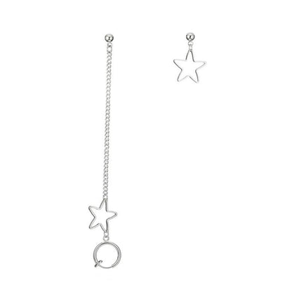 One-piece Ear Bone Clip Asymmetric Earrings