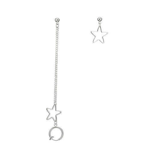 One-piece Ear Bone Clip Asymmetric Earrings