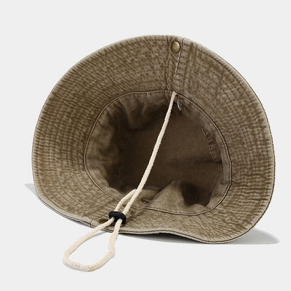 Spring And Summer New Patchwork Big Brim Washed Old Fishing Alpine Cap