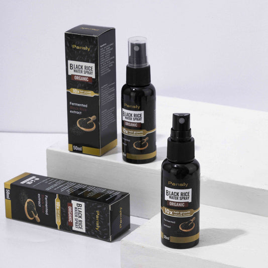 Cross-border In Stock Black Rice Hair Spray Gentle Nourishing Scalp Soft Hair Care Nutrient Solution