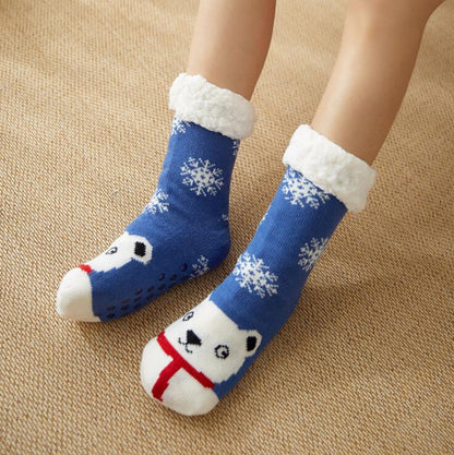 Warm and thick Plush sleeping socks