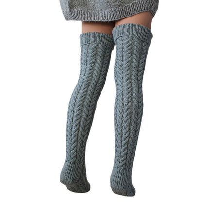 Twist Over The Knee Stockings Bunching Socks Women