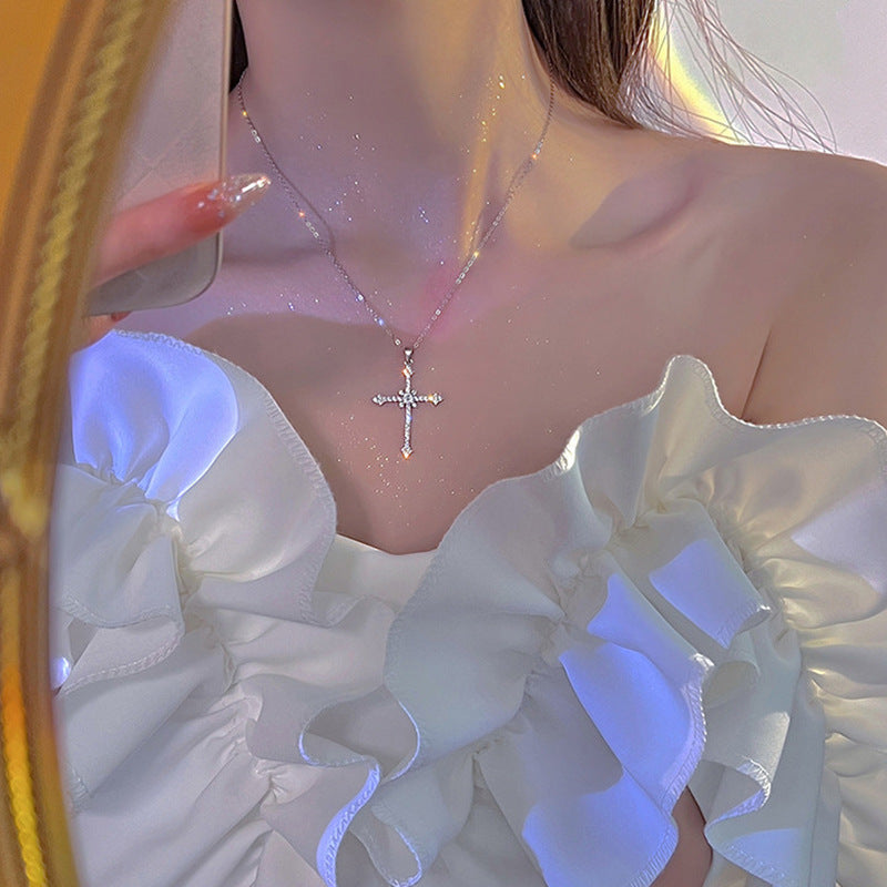 Asterism Cross Necklace For Women
