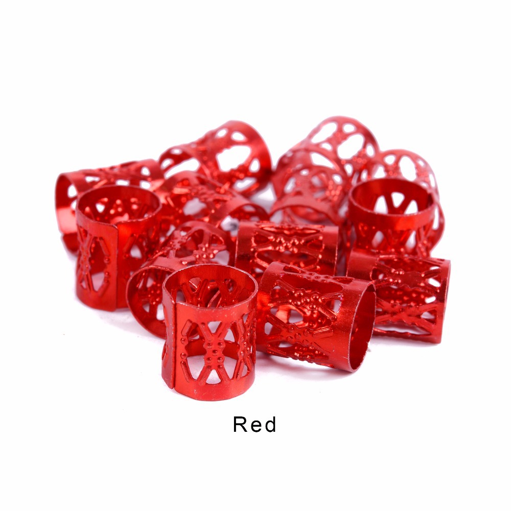 Aluminum Hollow Embossed Dreadlocks Buckle Dreadlocks Hair Extension Ring Hair Braid Cuff