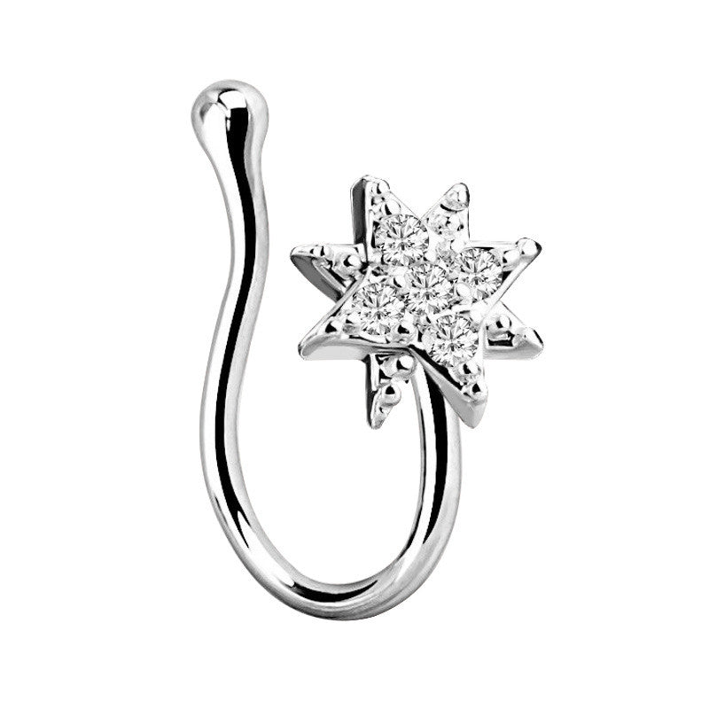 Twisted nose ring and nose nail