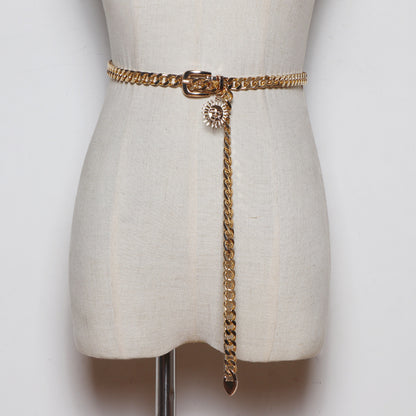 Thin Waist Chain Shirt Dress Belt Metal Chain