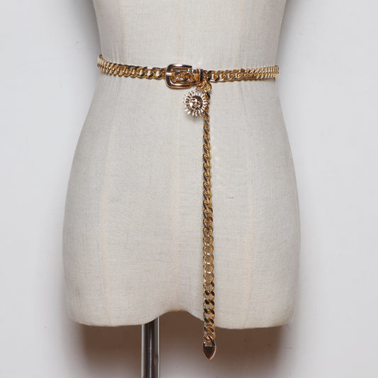 Thin Waist Chain Shirt Dress Belt Metal Chain