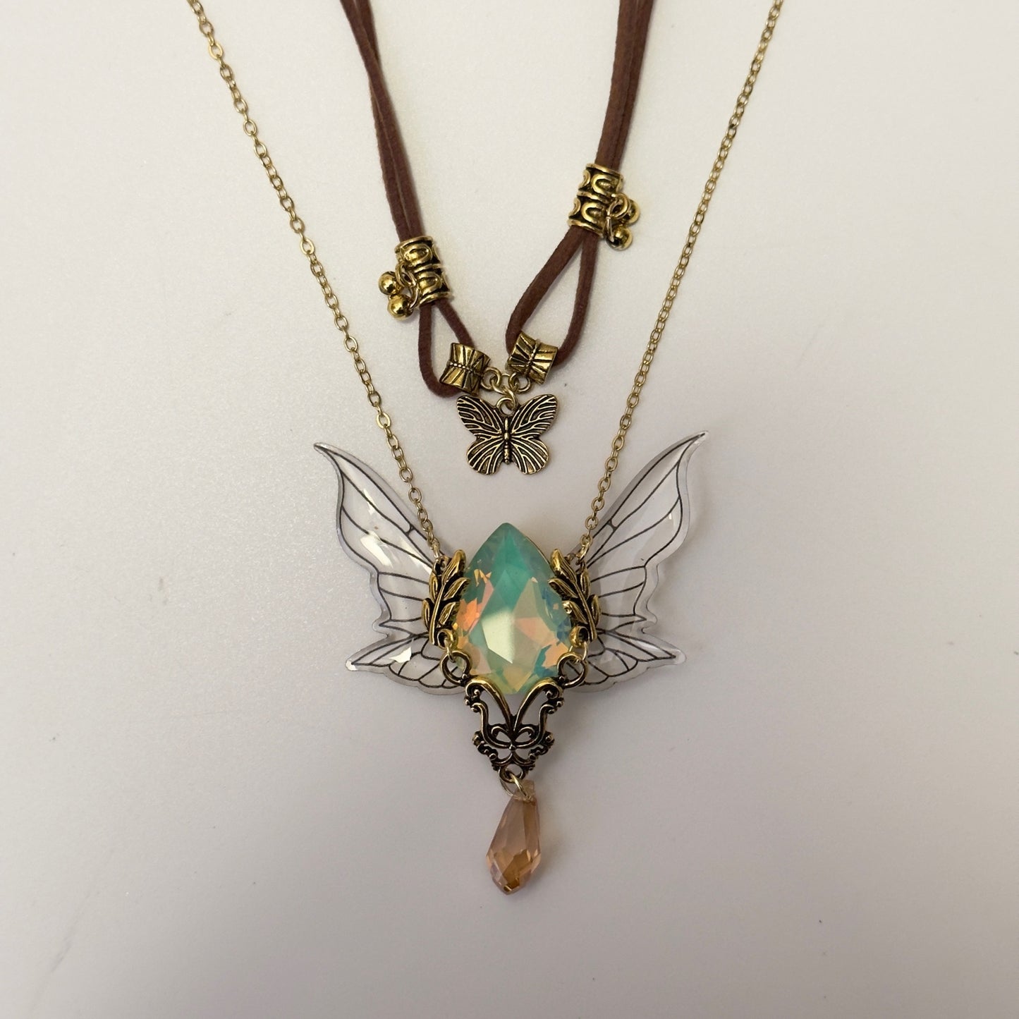 Double Brown Gemstone Necklace For Women Necklace
