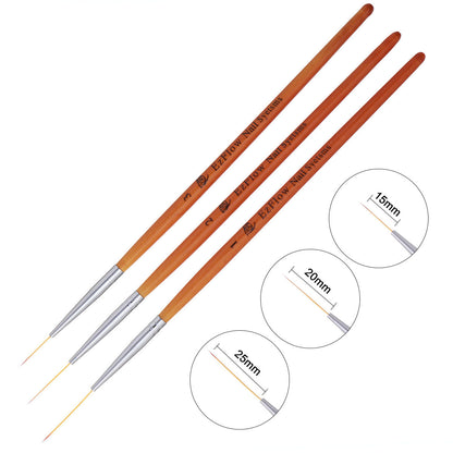 Log Three Painted Nail Art Brush Tool