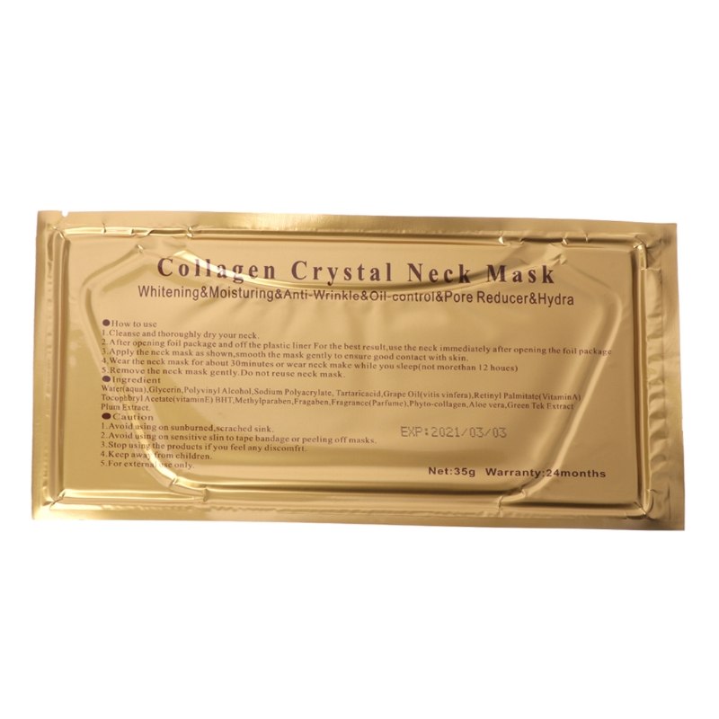 Pro Gold Collagen Crystal Neck Mask Collagen Neck Lift Masks Gold Neck Mask High Quality Collagen Gold Neck Mask