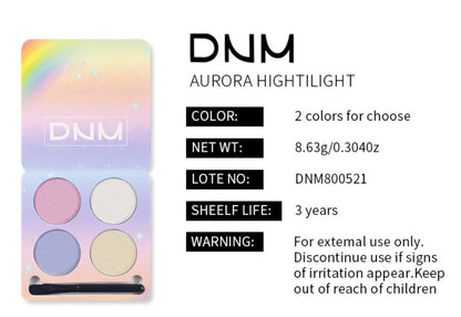 Four-color eye powder chameleon eye shadow set with brush