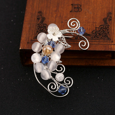 Antique Ear Clip Long Tassel Elf Earrings