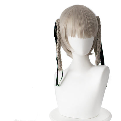 Blue And Gray Twist Braid Ring Cosplay Wig