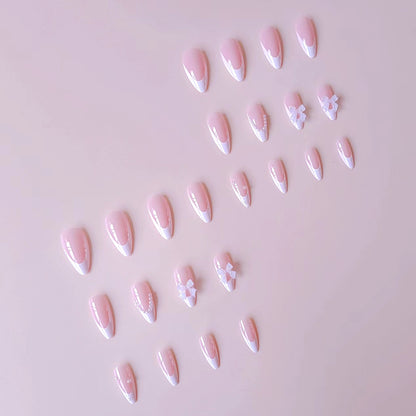 Acrylic Fake Nails Artificial Rhinestone Paste Gloss Short