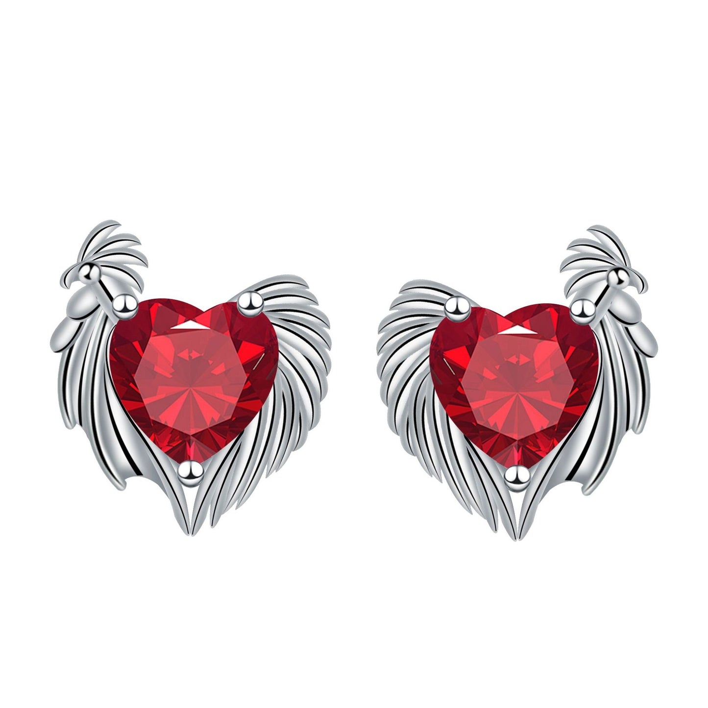 Love Heart Stud Earrings Elegant Graceful High-grade Jewelry For Women