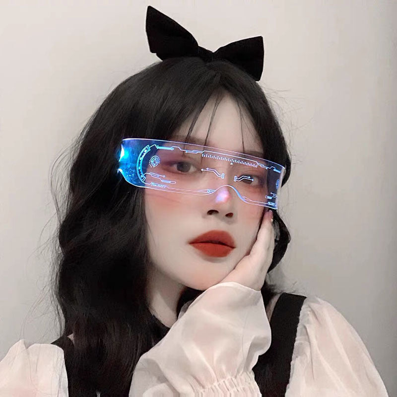 LED Light Luminous Glasses Futuristic Sense Of Technology