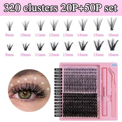 Segmented Hot Melt Single Cluster Large Capacity Thick Eyelash Suit