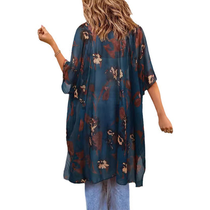 Women's Aztec-print Batwing Cardigan Cloak