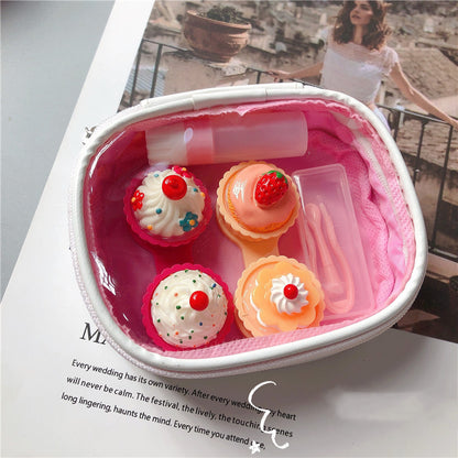 Cute Cake Multi-pair Contact Lens Box Simulation