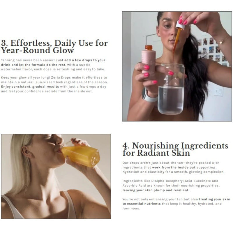 Sun Tanning Drops For Enhancing Natural Skin Color Without Sun Exposure
