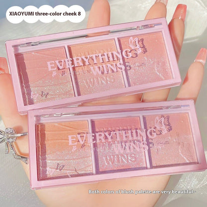 Secret Garden Gradient Three-color Pearlescent Blush Eye Shadow