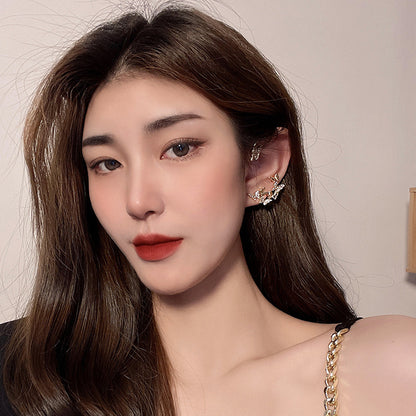 A Two-wear Type Ear Bone Clip Ear Hook Earrings