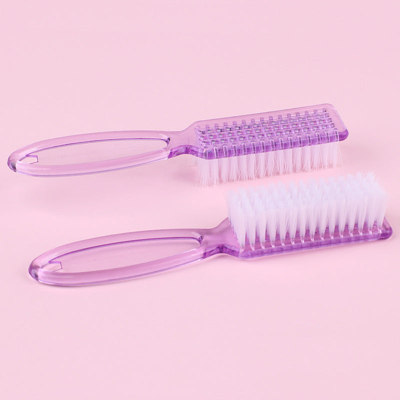 Transparent Long Handle Nail Brush Nail Plastic With Handle Dusting Brush