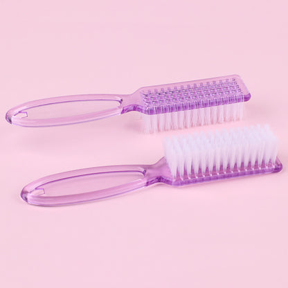 Transparent Long Handle Nail Brush Nail Plastic With Handle Dusting Brush