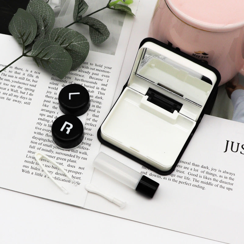 Cartoon Contact Lens Case Mate Box Color Contact Double Milk Bear
