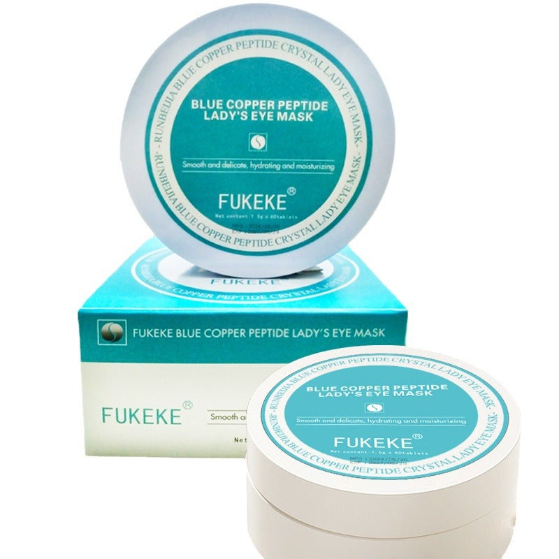 Full English Version Eye Mask Blue Copper Peptide Crystal Eye Mask