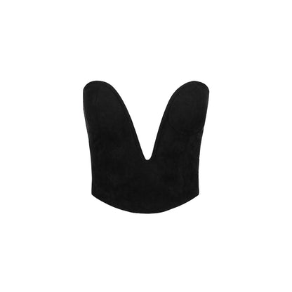 Deep V Sheepskin Velvet European And American Slim Irregular Backless Corset