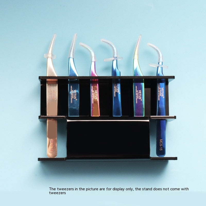 6-hole Eyelash Tweezers Display Stand Acrylic Eyelash Tweezers Rack Organizing Rack Grafting Eyelash Tweezers Storage Rack