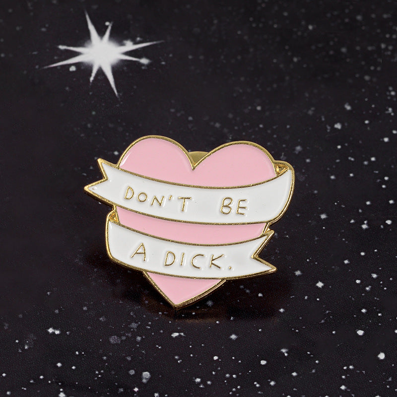 Personality Creative Love Brooch Alloy