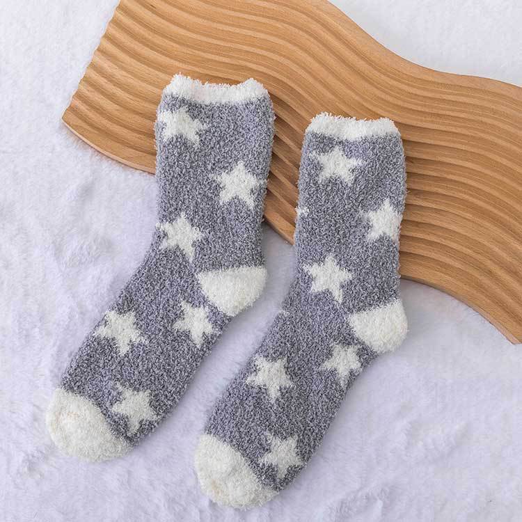 Plush Thickened Postpartum Towel Socks