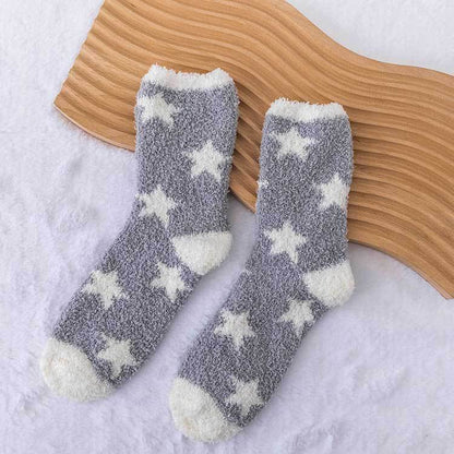 Plush Thickened Postpartum Towel Socks