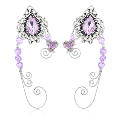 Crystal Creative Ear Clip Female Vintage Earrings