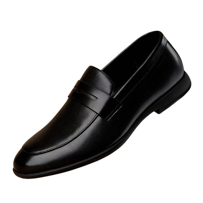 Mens Casual Breathable Leather Shoes With Soft Soles