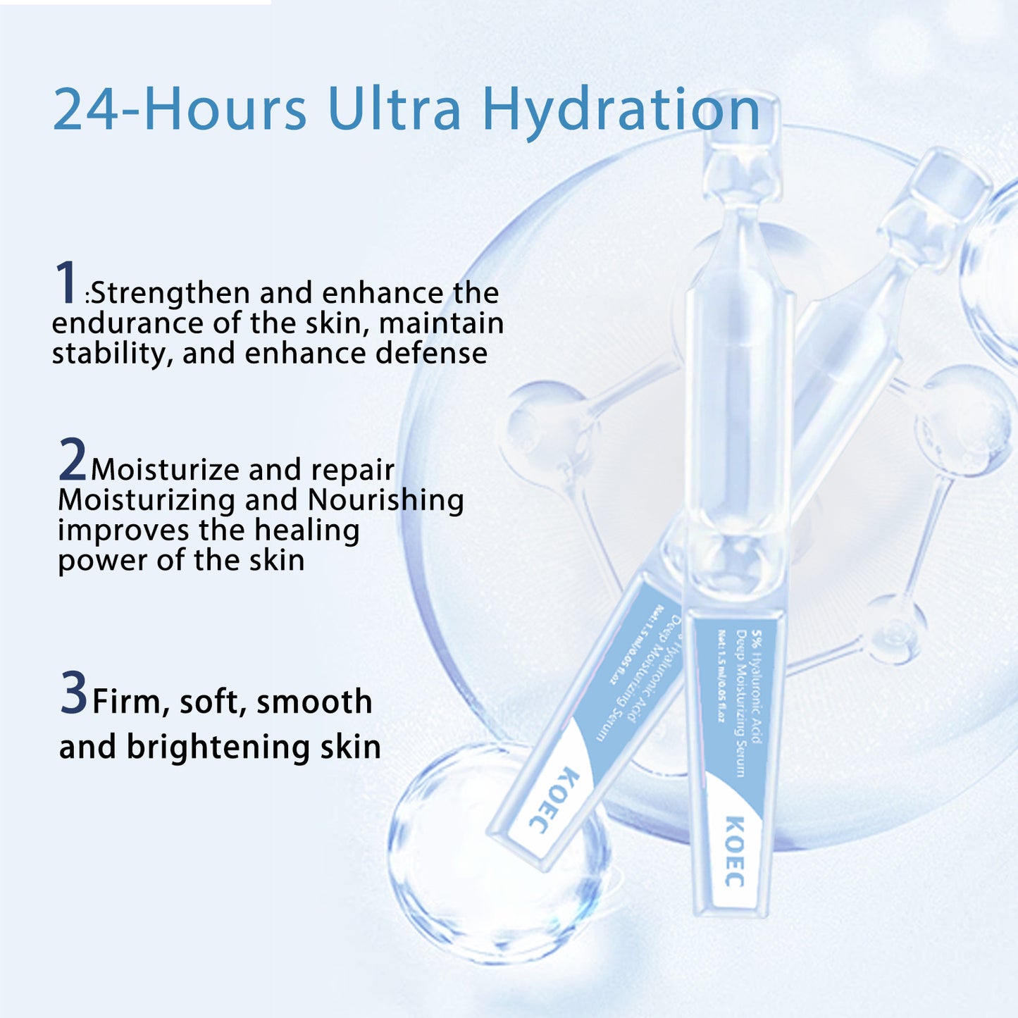 KOEC Cross-border HA Facial Liquid 30PCs Moisturizing