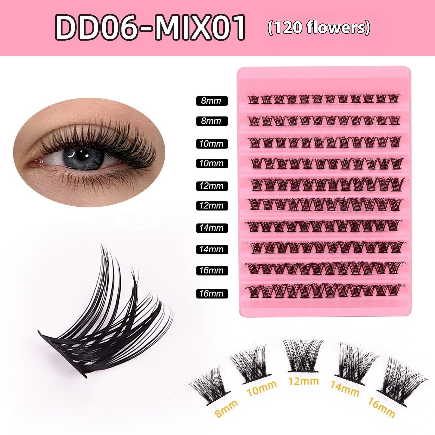 Segmented Hot Melt Single Cluster Large Capacity Thick Eyelash Suit
