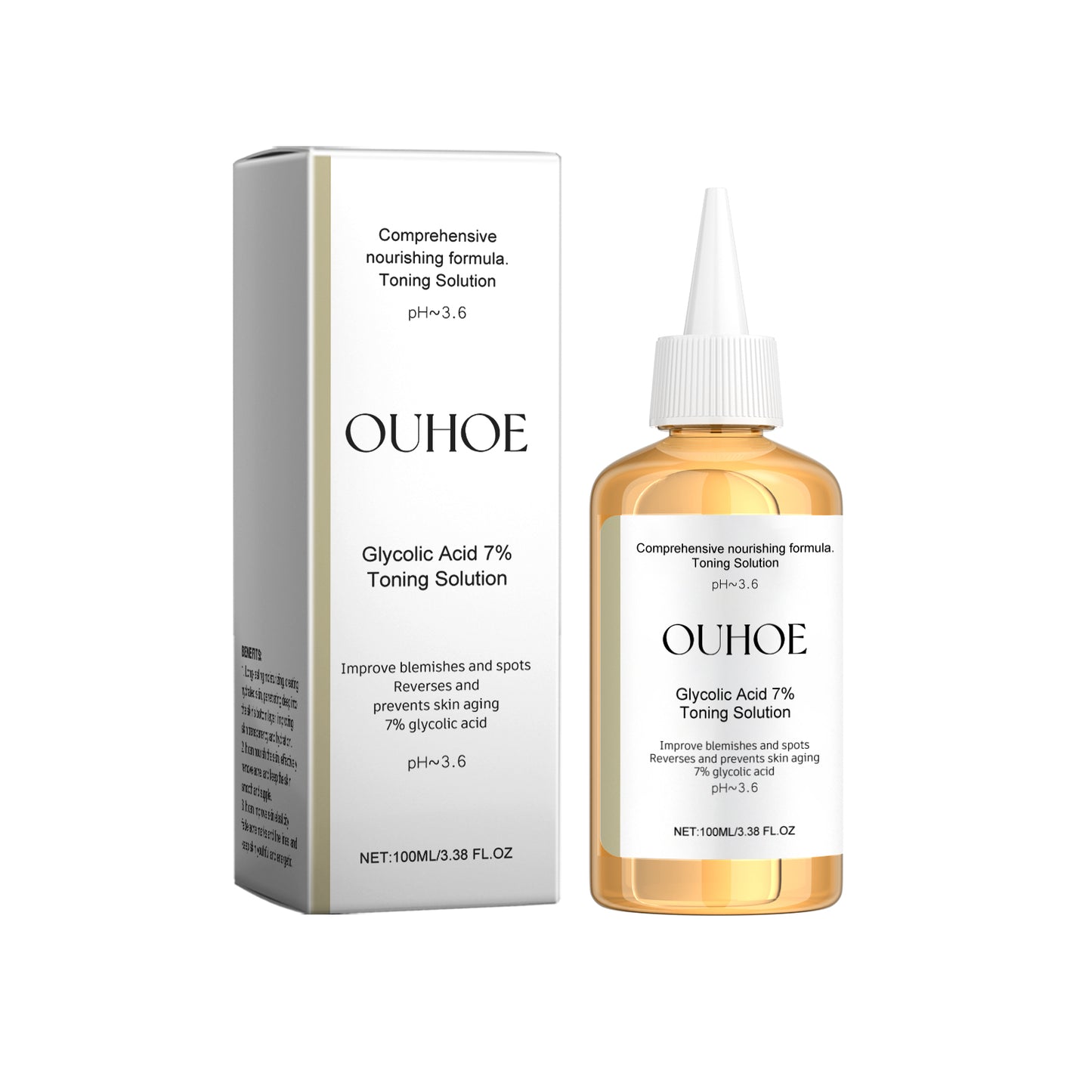OUHOE Glycolic Acid 7% Moisturizing Toner, Remove Acne, Improve Skin Condition And Rejuvenate Skin Toner Essence