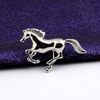 Men's Running Horse Temperament Brooch Pin Buckle