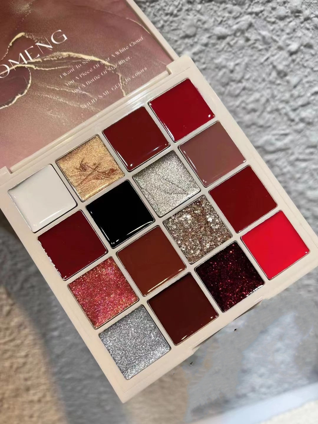 16-color Oil Painting Japanese-style Solid Canned Eyeshadow Palette Cream Glue